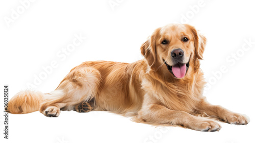 Golden retriever on transparent background