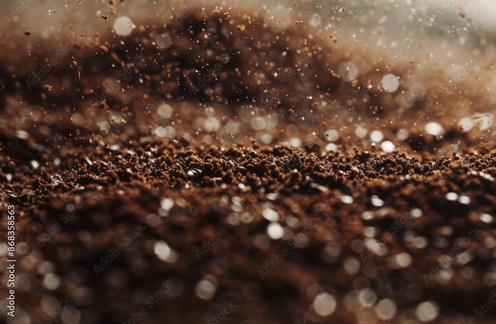 Close-up of Freshly Ground Coffee Beans Close-up of Freshly Ground Coffee Beans