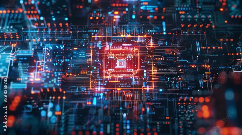 Obraz premium A breakthrough in quantum computing poses challenges and opportunities for cybersecurity