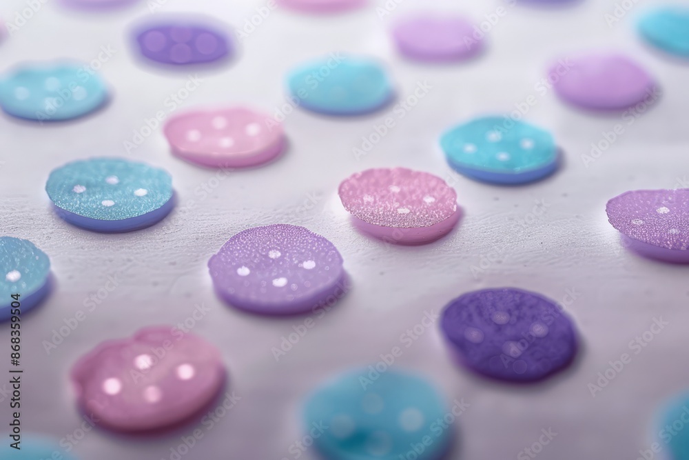 Vibrant Circular Patterns: Colorful Textured Dots on a White Background Vibrant Circular Patterns: Colorful Textured Dots on a White Background