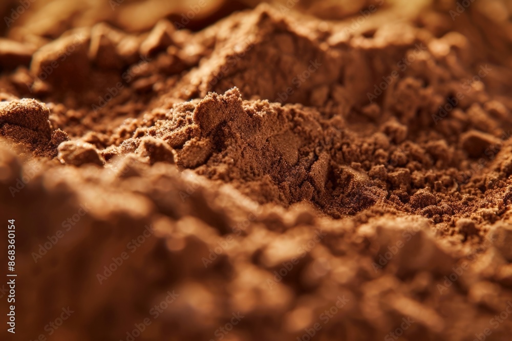 Close-up of Chocolate Powder in a Bowl Close-up of Chocolate Powder in a Bowl