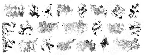 Grunge stains set. Abstract oil paint strokes collection. Plaster daubs and smears. Interior and exterior grunge textures. Backgrounds collection. Rough grungy overlays.