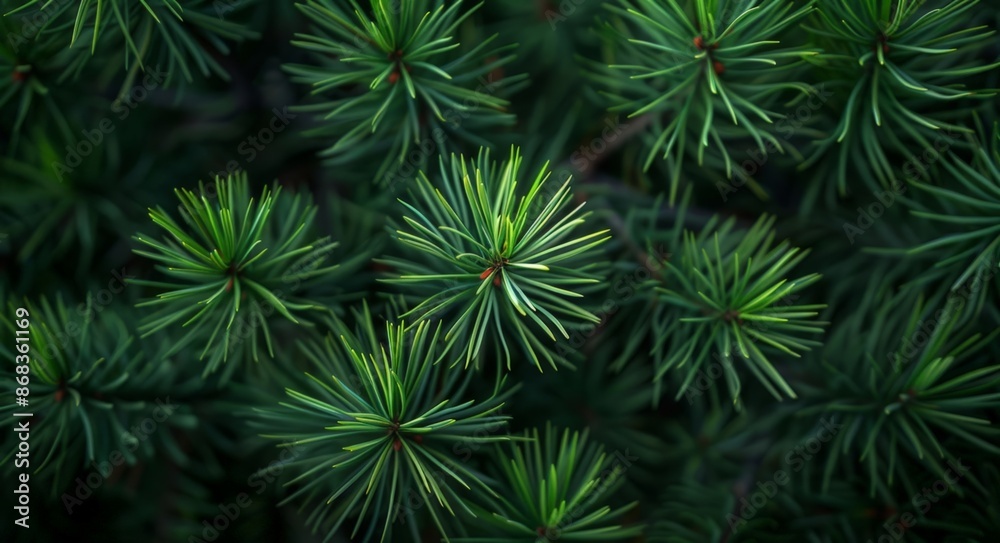 Vibrant Evergreen Needles Close-up Vibrant Evergreen Needles Close-up