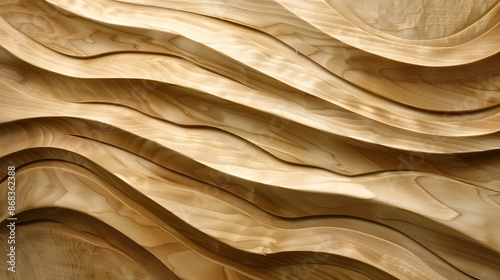 Abstract Wooden Waves