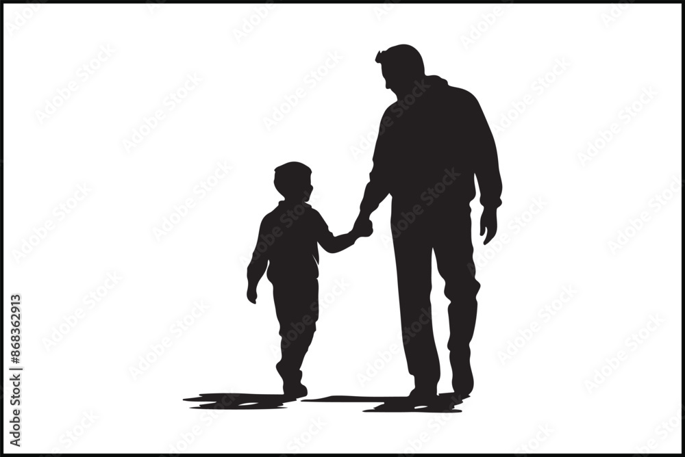 Generations United: Grandpa and Grandson Silhouette Art Generations United: Grandpa and Grandson Silhouette Art