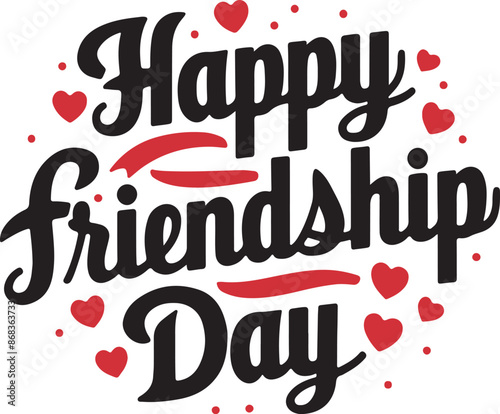 Happy Friendship Day Typography vector art 