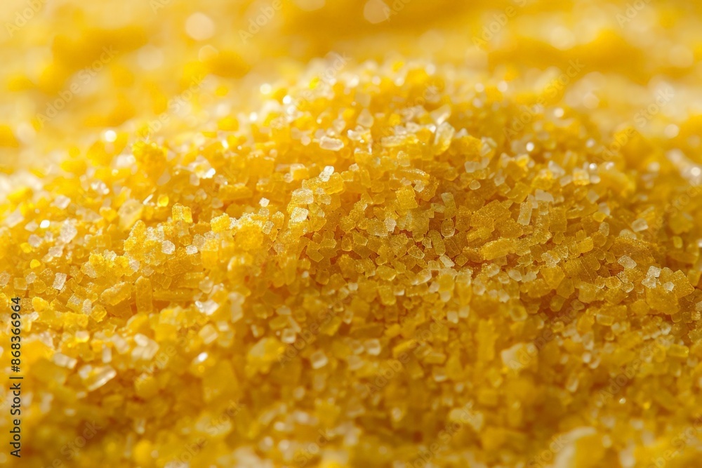 Bright Yellow Sugar Crystals Close-up Bright Yellow Sugar Crystals Close-up