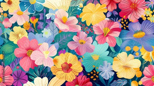 Creative Flower Doodle Themes Wallpaper Background Design Packaging Design Fashion 65 Generative AI