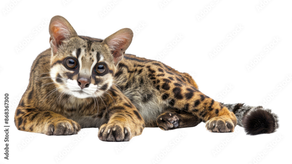 Genet Wild Cat on transparent background Genet Wild Cat on transparent background