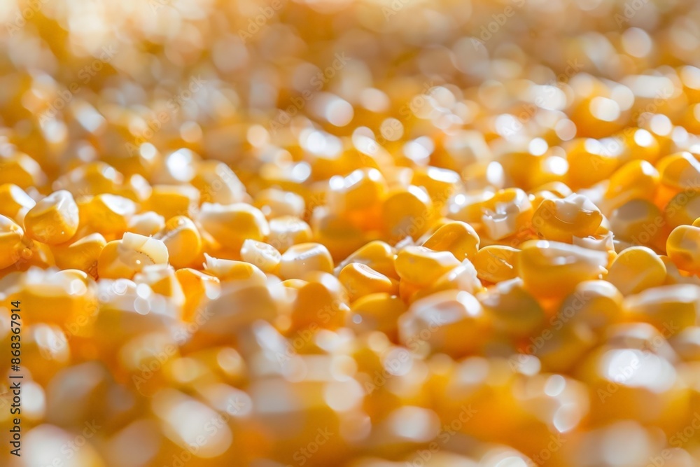 Bright Yellow Corn Kernels Close-up Bright Yellow Corn Kernels Close-up