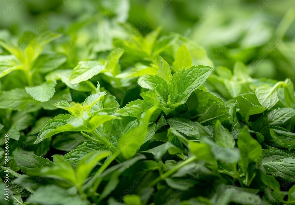 Vibrant Green Basil Leaves Vibrant Green Basil Leaves