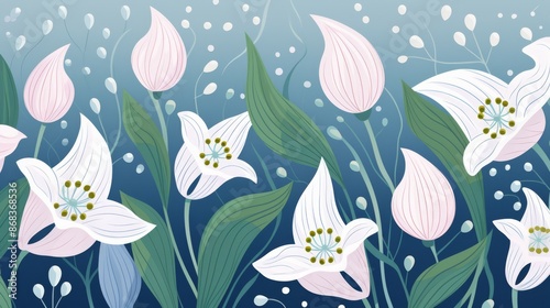 Creative Flower Doodle Themes Wallpaper Background Design Packaging Design Fashion 4 Generative AI