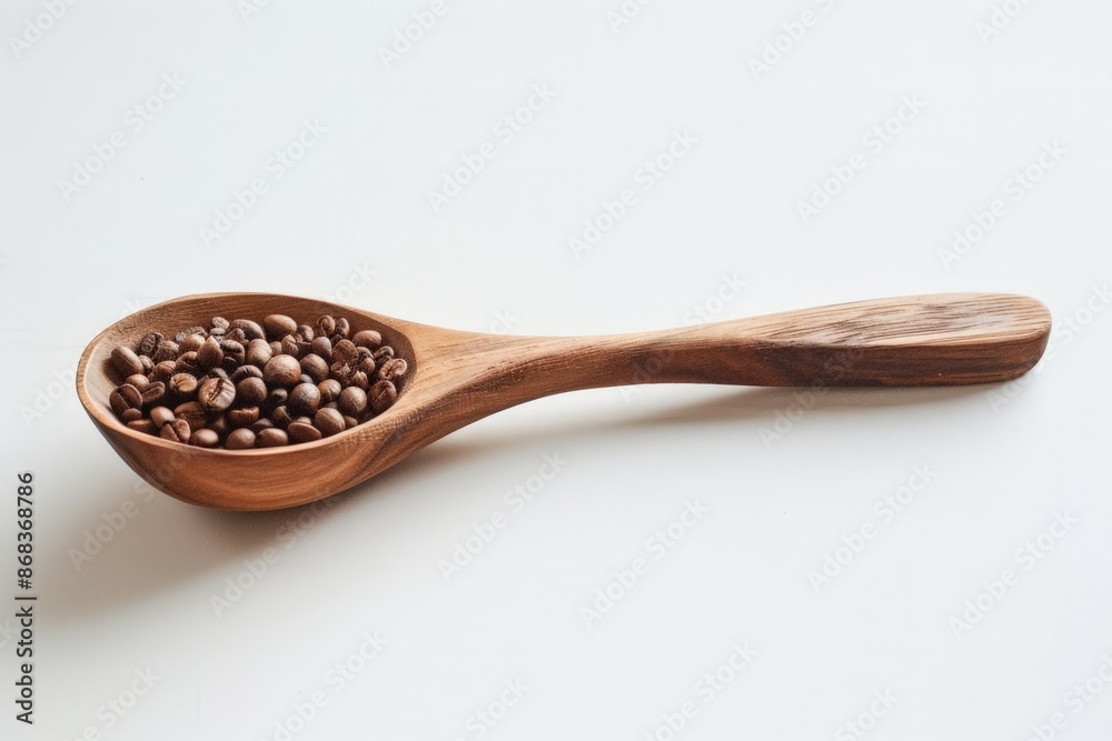 Wooden Spoon with Coffee Beans Wooden Spoon with Coffee Beans
