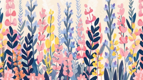 Beautiful Flower Doodles Cute Generative AI