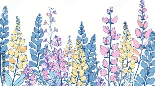 Beautiful Flower Doodles Cute Generative AI