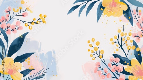 Beautiful Flower Doodles Cute Generative AI