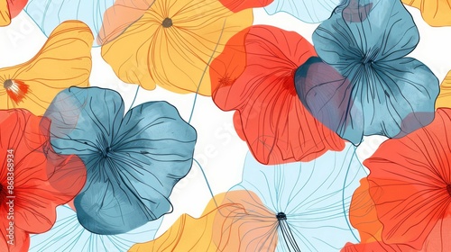 Flowers Wallpaper Background - Design Packaging Simple, Design Fashion Generative AI