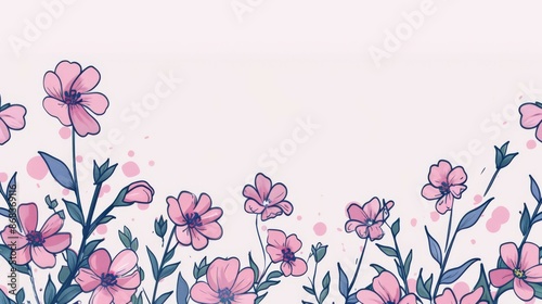 Flowers Wallpaper Background - Design Packaging Simple, Design Fashion Generative AI