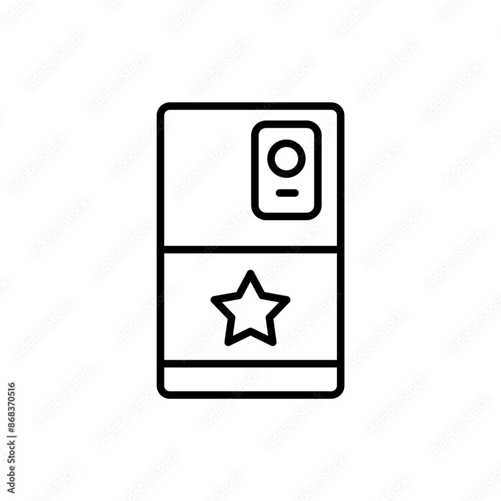 Brand case outline icons, minimalist vector illustration ,simple transparent graphic element .Isolated on white background