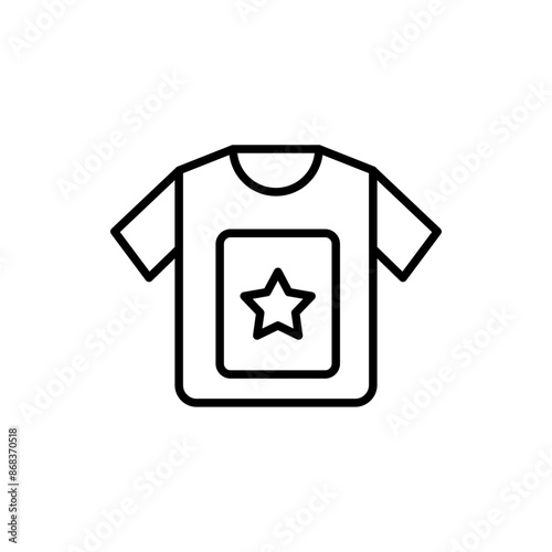 Brand t-shirt outline icons, minimalist vector illustration ,simple transparent graphic element .Isolated on white background