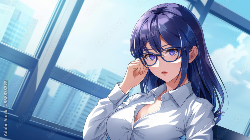 Creative depiction of a female marketing expert as a Japanese anime character. Creative depiction of a female marketing expert as a Japanese anime character.