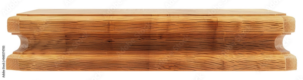 Naklejka premium Wooden platform base for presenting trophies, cut out - stock png.