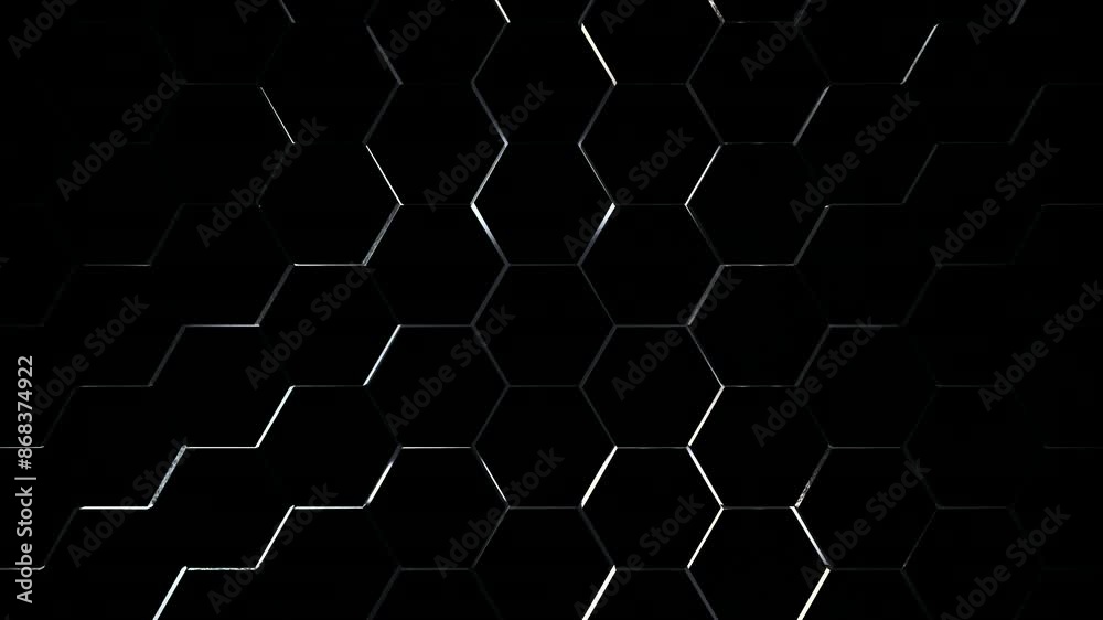 3D Animated hexagon background 3D Animated hexagon background
