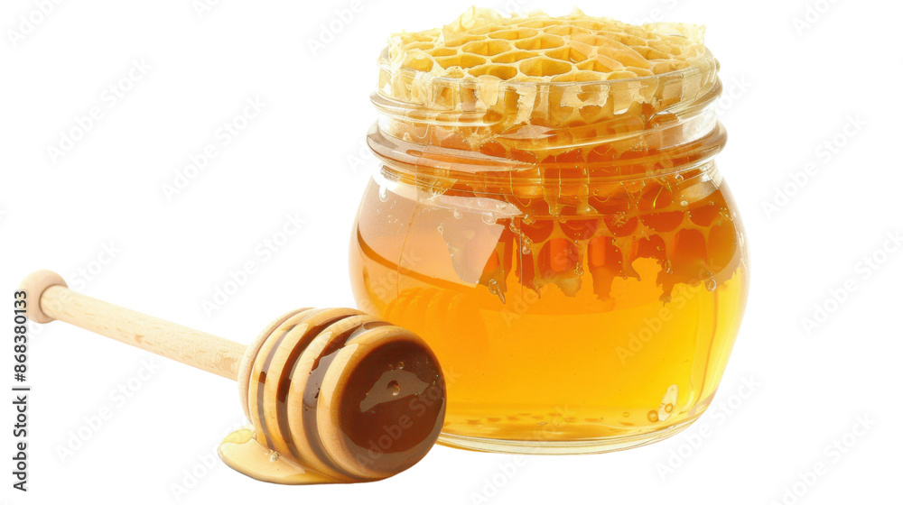 Honey jar on transparent background Honey jar on transparent background