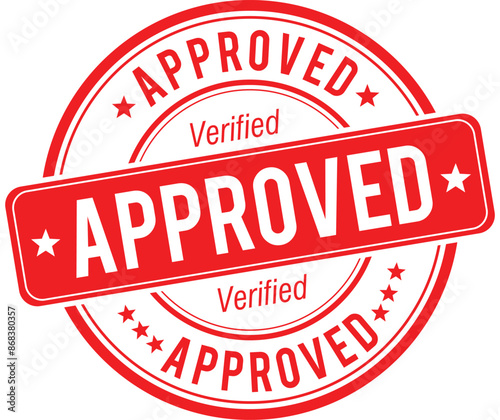 Red approved stamp verified stamp template