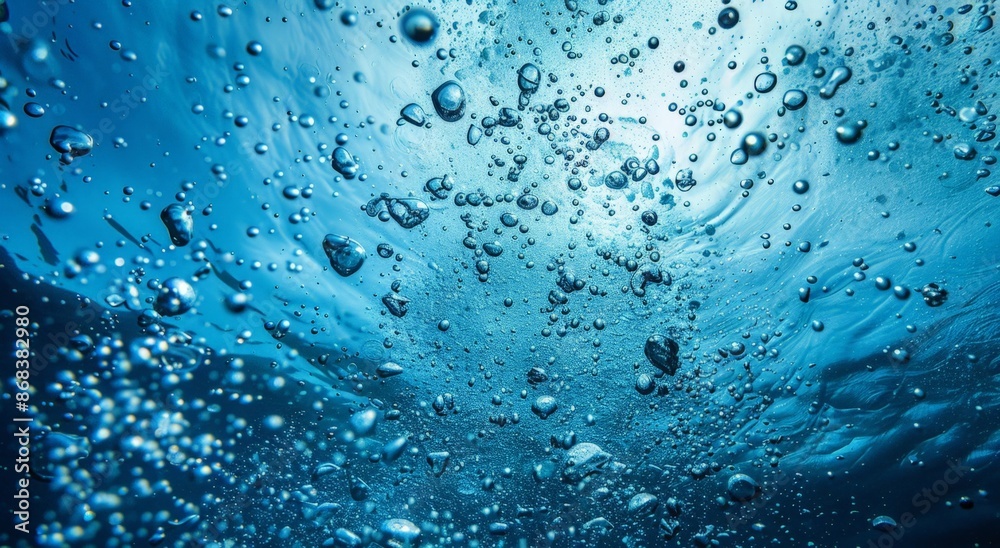 Underwater Bubbles: Close-up View of Ocean Bubbles Underwater Bubbles: Close-up View of Ocean Bubbles