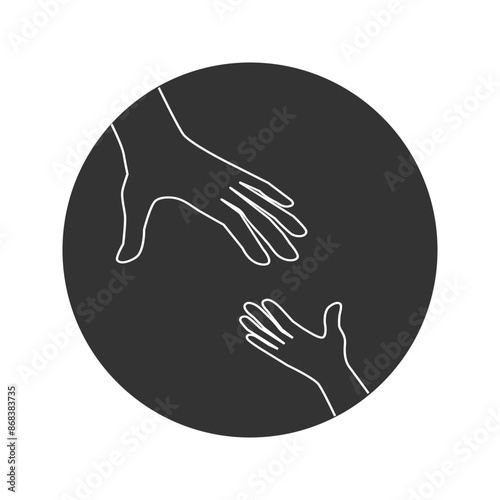 Help line icon. One of set web icons. Vector flat sign