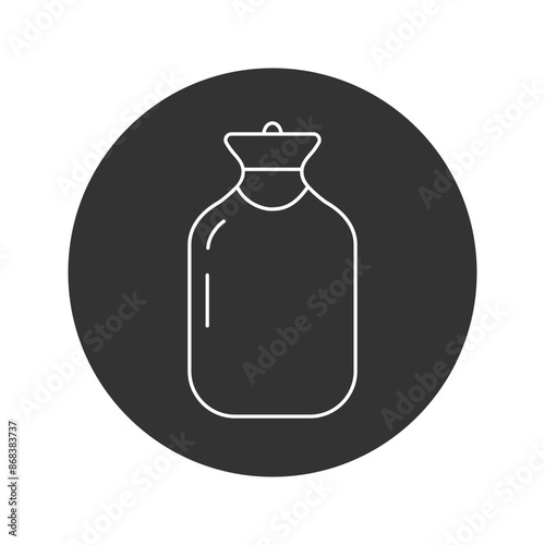 Hot Water Bottle line icon, pain relief, hot and cold therapy. Hot or cold therapy and feet warmer. Vector sign