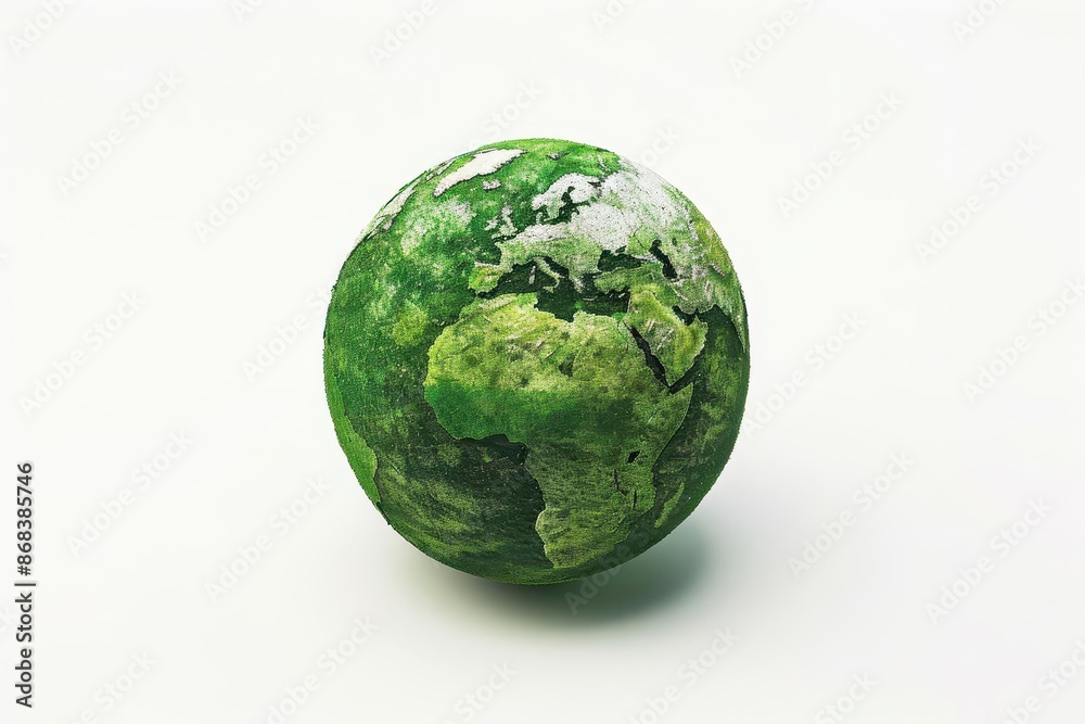 green earth globe isolated on white sustainable environmental conservation symbol illustration green earth globe isolated on white sustainable environmental conservation symbol illustration