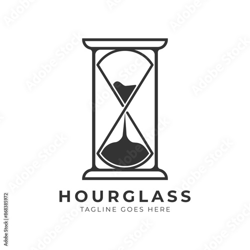 Vector hourglass logo illustration design