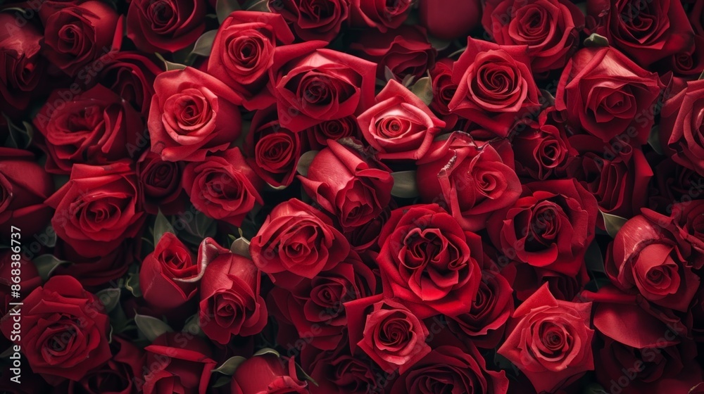 Vibrant Red Roses in Full Bloom Vibrant Red Roses in Full Bloom