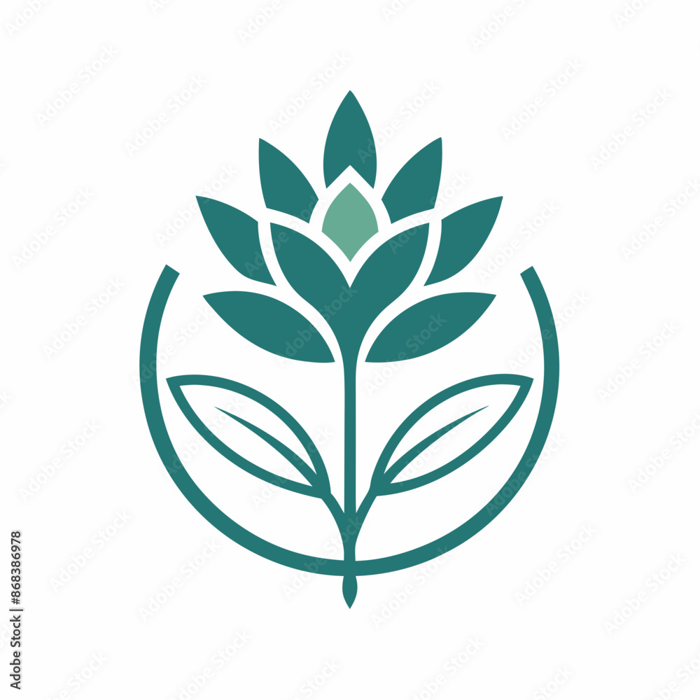        Flower logo vector art illustration.
