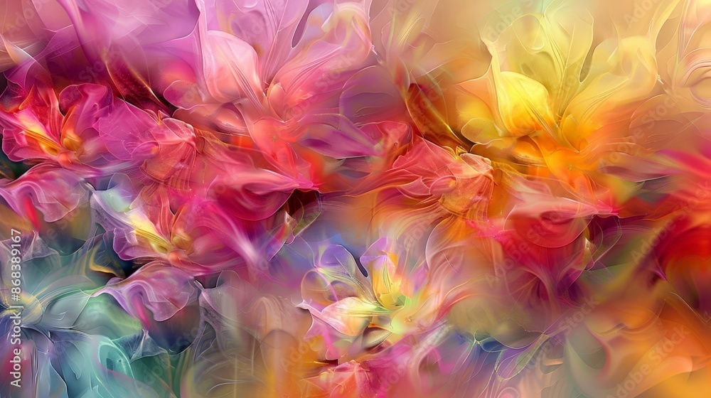 Vibrant Abstract Flower Blur Vibrant Abstract Flower Blur