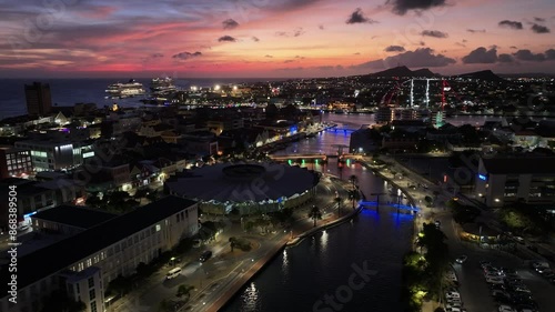 Wallpaper Mural Sunset Curacao Skyline At Otrobanda Willemstad Curacao. Cultural Heritage Otrobanda Willemstad. Town Clouds Sky Illumination Urban. Town Outdoors Illumination Downtown Up Above. Torontodigital.ca