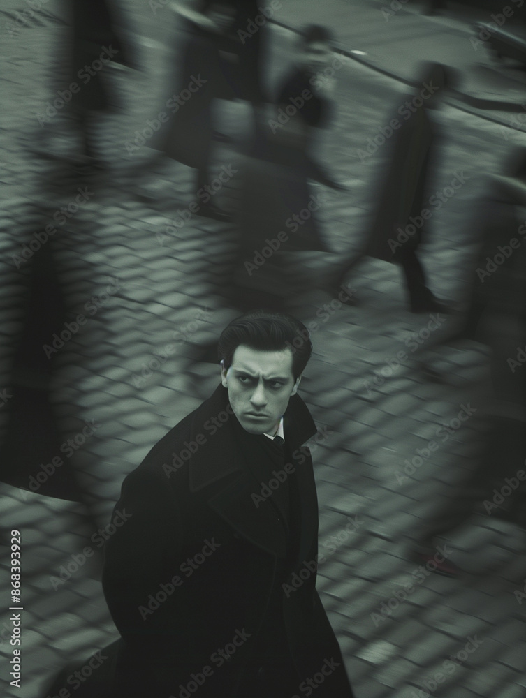 Just another face in the crowd - busy city life hustle and bustle concepts. 

