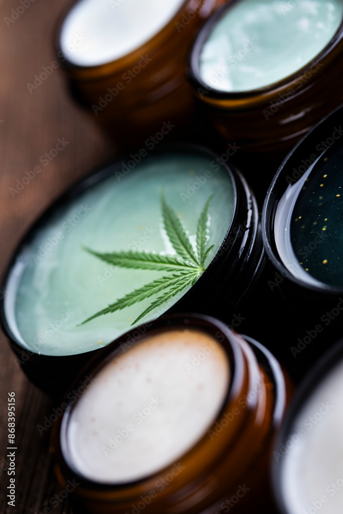Hemp products, Cosmetics Cannabis concept Hemp products, Cosmetics Cannabis concept