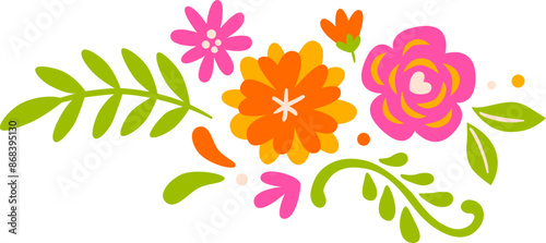 Mexican Floral Ornament Frame