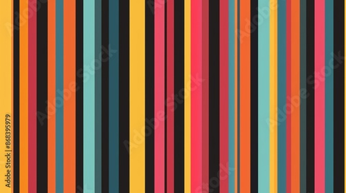 Bold vertical stripe pattern with high contrast and vibrant tones