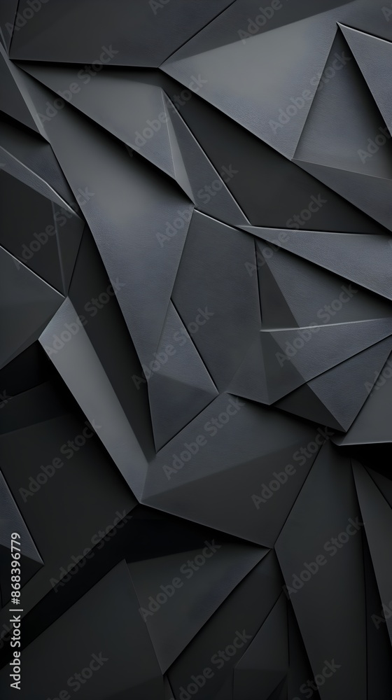 Striking Geometric Monochrome Abstract Background with Layered Polygonal Shapes Striking Geometric Monochrome Abstract Background with Layered Polygonal Shapes