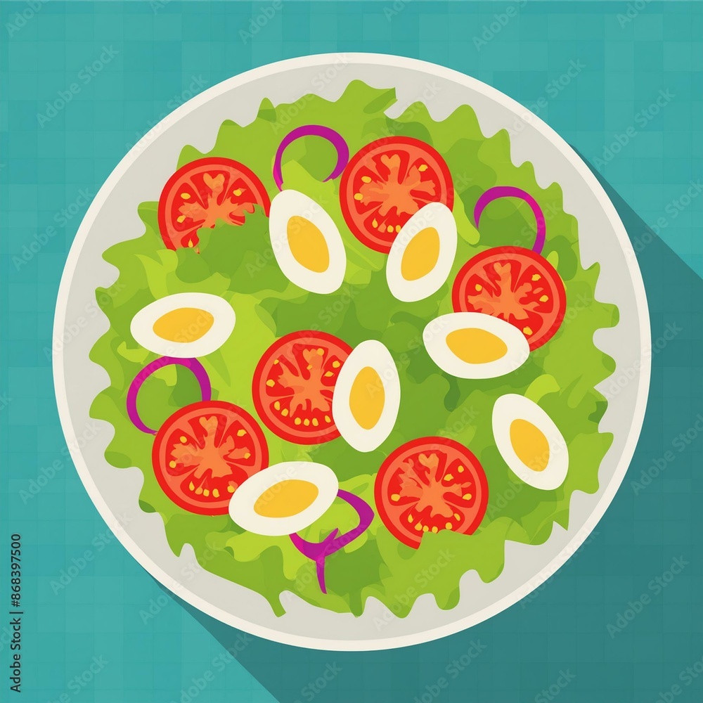 Salad bowl in pop art Salad bowl in pop art