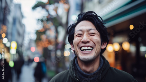 笑顔のアジア人男性 © Logmotion