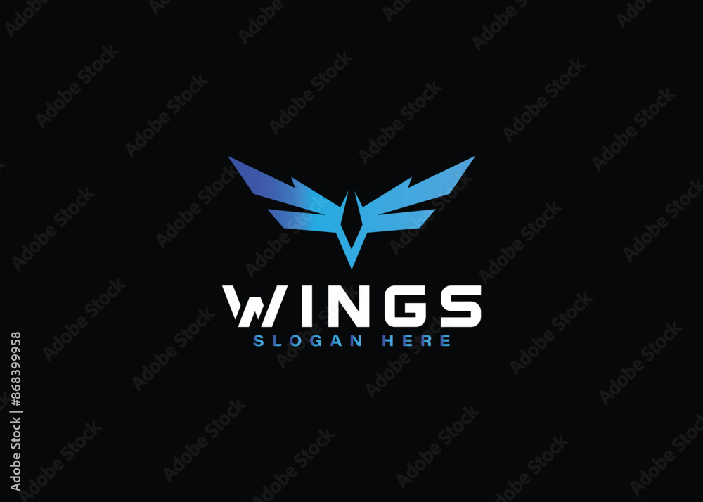 Creative wings logo design template Creative wings logo design template