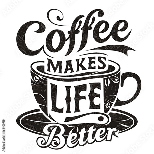 Coffee t shirt design.