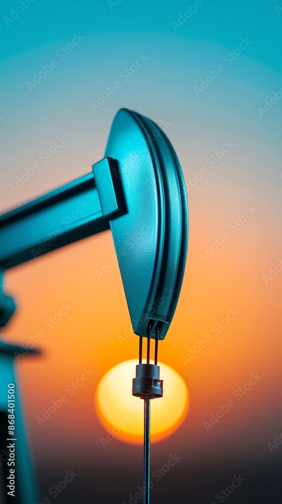 Close-up of an oil pump jack with a vibrant sunset background, symbolizing energy production and industrial development. Close-up of an oil pump jack with a vibrant sunset background, symbolizing energy production and industrial development.