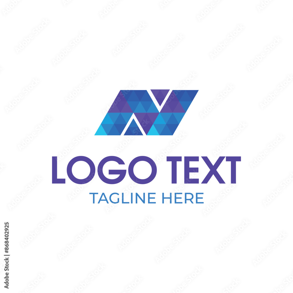 Naklejka premium Abstract Letter logo design