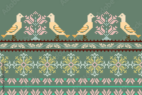 seamless pattern with birds